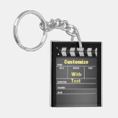 Klapperbord (dubbelzijdig) Acrylische Sleutelhange Sleutelhanger (Voorkant Links)