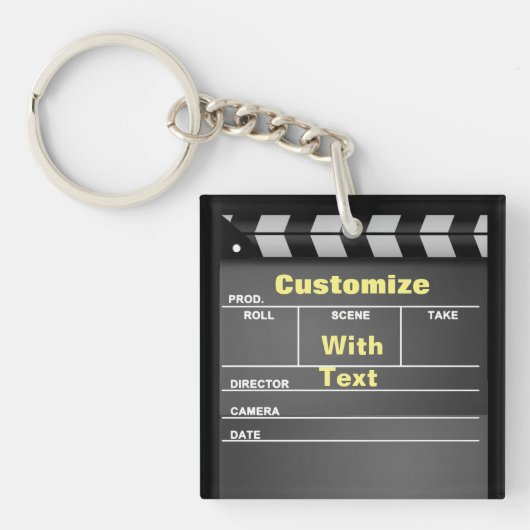 Klapperbord (dubbelzijdig) Acrylische Sleutelhange Sleutelhanger (Voorkant)