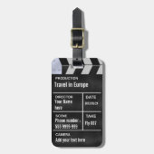 klapperbordcinema bagagelabel (Voorkant verticaal)