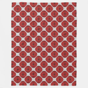 Klapperende Minimalistische Klaproos Getextureerd Fleece Deken