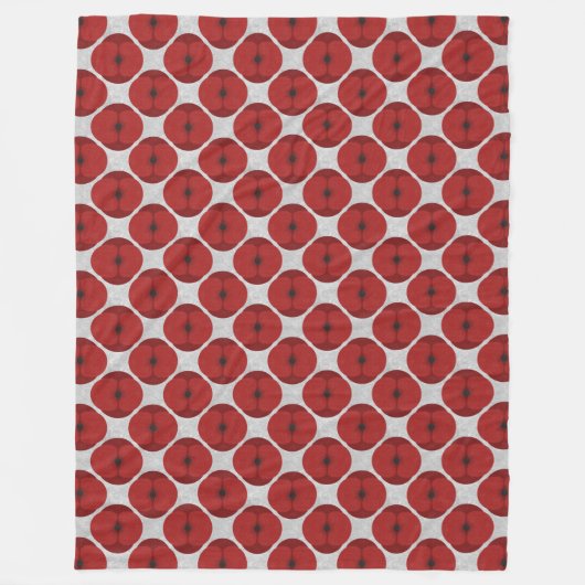 Klapperende Minimalistische Klaproos Getextureerd Fleece Deken (Voorkant)