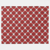 Klapperende Minimalistische Klaproos Getextureerd Fleece Deken (Voorkant (Horizontaal))
