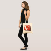 Klapperig Minimalistisch Letter V Monogram Tote Bag