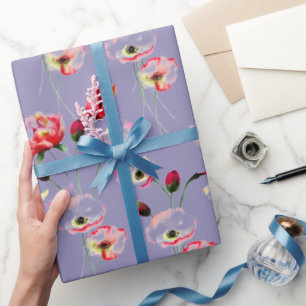 Klapperpatroon Op Paars Cadeaupapier