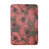 Klappertuin in koraal en bruin badmat (Voorkant Verticaal)