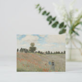 Klapperveld bij Argenteuil door Claude Monet Briefkaart (Staand voorkant)