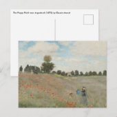 Klapperveld bij Argenteuil door Claude Monet Briefkaart (Voorkant / Achterkant)