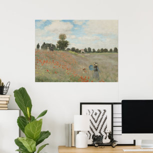 Klapperveld bij Argenteuil door Claude Monet Poster