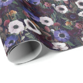 Klapperveld donkerpaarse Victoriaanse inpakpapier (Rol Hoek)