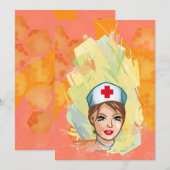 Klappkarte - Krankenschwester Kaart (Voorkant / Achterkant)