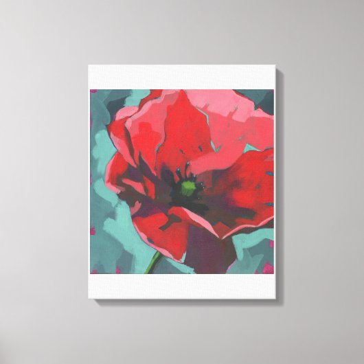 Klaproos Bloem Canvas Afdruk (Voorkant)