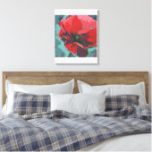 Klaproos Bloem Canvas Afdruk (Insitu (Slaapkamer))