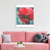 Klaproos Bloem Canvas Afdruk (Insitu (Woonkamer))