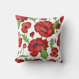 Klaproos Bloem Decoratieve Tapijt Kussenhoes Kussen