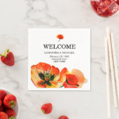 Klaproos Bloem Rood Klassiek Bruiloft Servet (Insitu)