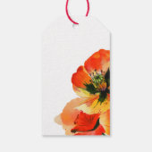 Klaproos Bloem Rood Klassiek Suite Bruiloft Cadeaulabel (Achterkant)