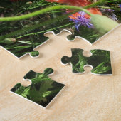 klaproos, bloem, veld, natuur, lente, achtergrond, legpuzzel (Zijkant)