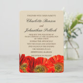 Klaproos Bloemen Bruiloft Save The Date (Staand voorkant)