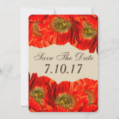 Klaproos Bloemen Bruiloft Save The Date (Achterkant)