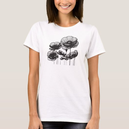 Klaproos Bloemen T-shirt (Voorkant)
