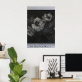 Klaproos Bloemkunst, Donkere Bloemen, Abstracte Bl Poster (Thuiskantoor)