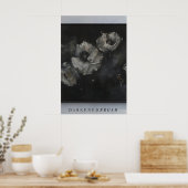 Klaproos Bloemkunst, Donkere Bloemen, Abstracte Bl Poster (Keuken)