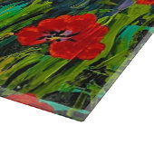 Klaproos Charcuterie Glas snijplank (Hoek)