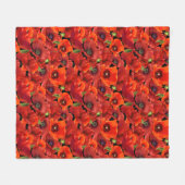 Klaproos Fleece Deken (Voorkant (Horizontaal))