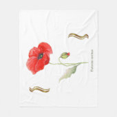 Klaproos Fleece Deken (Voorkant)