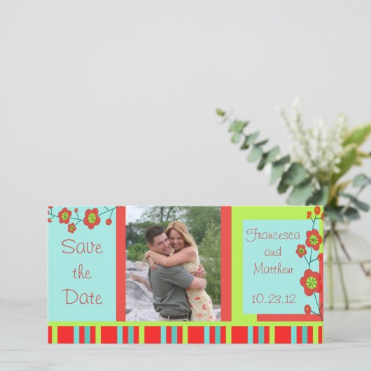 Klaproos Fun Save the Date op Maat (Staand voorkant)