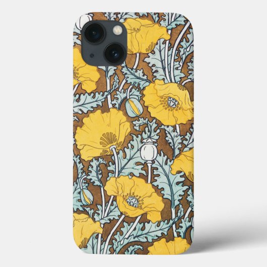 Klaproos Kunst Illustratie Bloem Patroon Case-Mate iPhone Case (Achterkant)