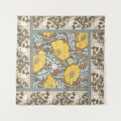 klaproos kunst illustratie gele bloem wandkleed (Voorkant (horizontaal))