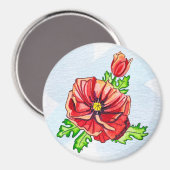 Klaproos Magneet (Voorkant / Achterkant)