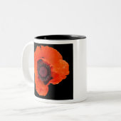 klaproos na de regen tweekleurige koffiemok (Voorkant links)