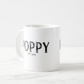 Klaproos Oprichtingsjaar Koffiemok (Voorkant links)