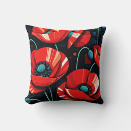 Klaproos Papaver bloemen Kussen