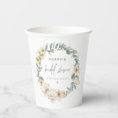 Klaproos Pastel Waterverf Wilde Bloem Bruiloft Fee Papieren Bekers (Voorkant)