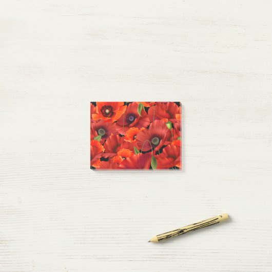 Klaproos Post-it® Notes (Op bureau)