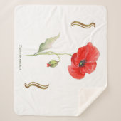 Klaproos Sherpa Deken (Voorkant)