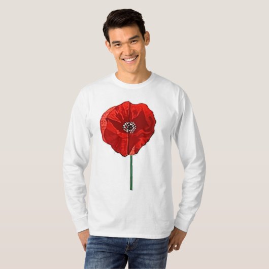 klaproos t-shirt (Voorkant volledig)
