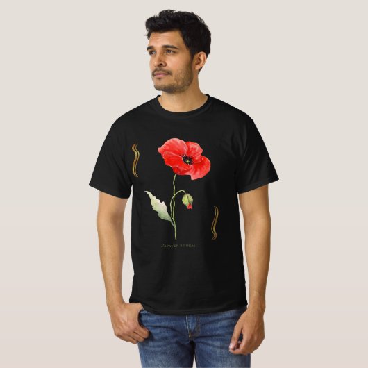 Klaproos T-shirt (Voorkant volledig)
