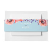 Klaprooscollectie met gesponnen suiker blauwe acht uitnodigingen wikkel (Voorkant Voorbeeld)