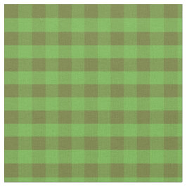 Klaproosvelden Groen Gingham Patroon Stof