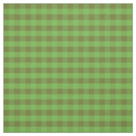 Klaproosvelden Groen Gingham Patroon Stof