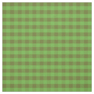 Klaproosvelden Groen Gingham Patroon Stof