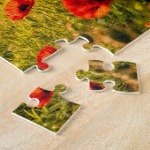 Klaproosveldhuisje met houten pad legpuzzel (Zijkant)