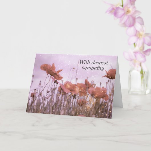 Klaproosweide - Met diep medeleven Kaart (Orchidee)
