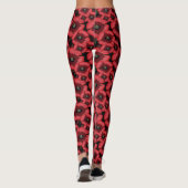 Klaprozen August Geboren Bloem Patroon Leggings (Achterkant)