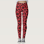 Klaprozen August Geboren Bloem Patroon Leggings (Voorkant)