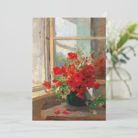 Klaprozen bij het raam | Olga Wisinger-Florian (Staand voorkant)